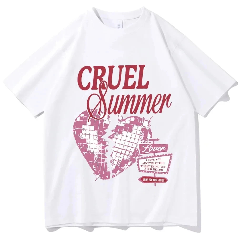 Cruel Summer T-Shirt - The Perfect Gift for Taylor Swift Fans - Cute and Stylish O-Neck Short Sleeve Tee for Spring and Summer