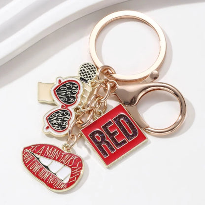 Creative Personality Flower Clothe Lip Key Chain by Taylor Swift - A Unique Fashion Accessory