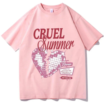 Cruel Summer T-Shirt - The Perfect Gift for Taylor Swift Fans - Cute and Stylish O-Neck Short Sleeve Tee for Spring and Summer