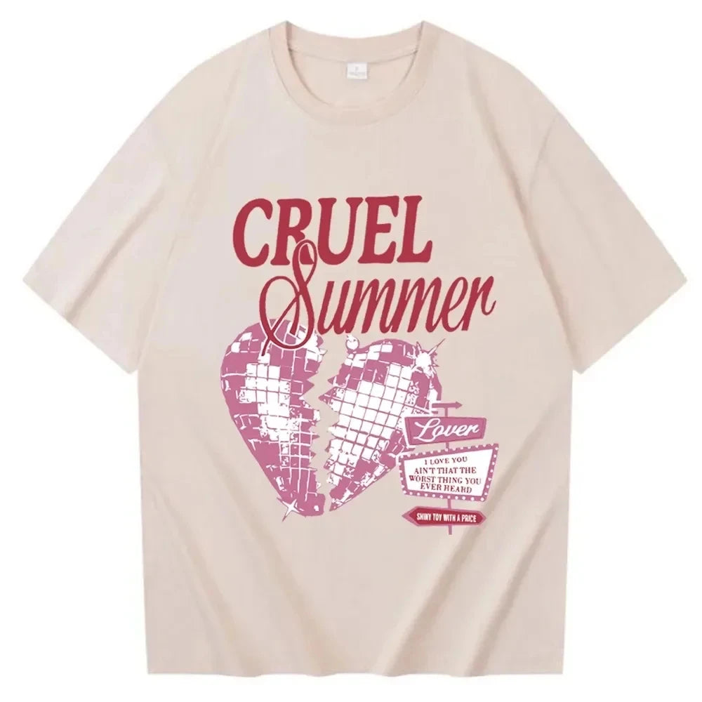 Cruel Summer T-Shirt - The Perfect Gift for Taylor Swift Fans - Cute and Stylish O-Neck Short Sleeve Tee for Spring and Summer