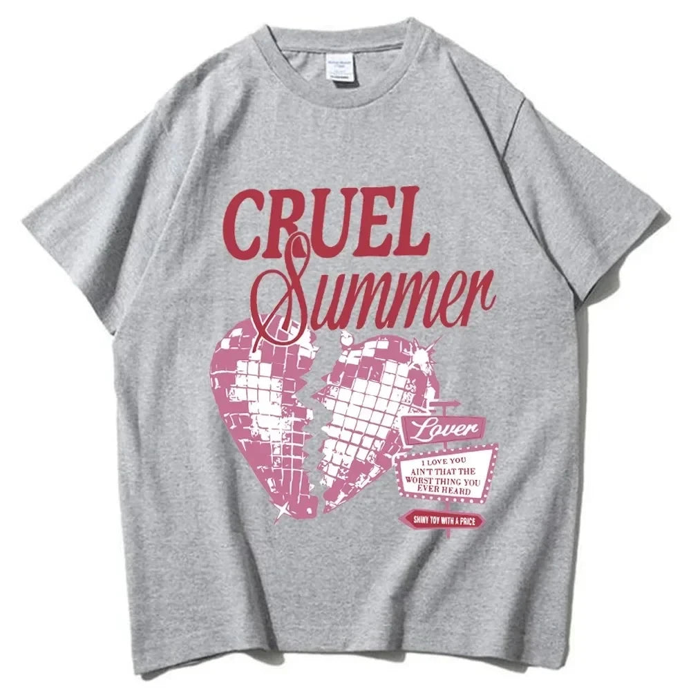 Cruel Summer T-Shirt - The Perfect Gift for Taylor Swift Fans - Cute and Stylish O-Neck Short Sleeve Tee for Spring and Summer