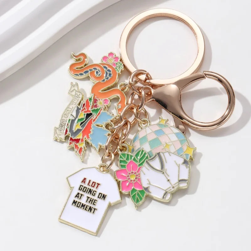 Creative Personality Flower Clothe Lip Key Chain by Taylor Swift - A Unique Fashion Accessory